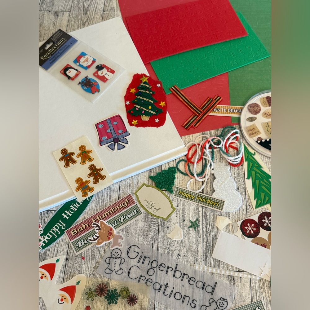 Junk Journal Ephemera Christmas Theme over 100 PIECES- includes a new blank book - Picture 3 of 15